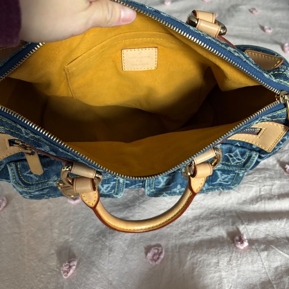 LOUIS VUITTON Monogram Denim Neo Speedy 30 Blue - Picture 3 of 10